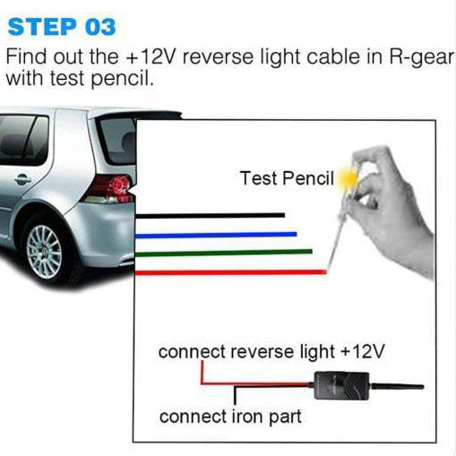 how- to install backup camera step three