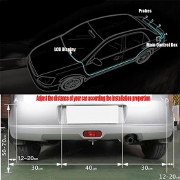 Weatherproof Beep Alert  Car Parking Sensor System With 6 Radar Sensors and LCD Display For Reverse Back up