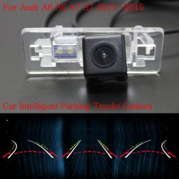 Car Intelligent Parking Tracks Camera FOR Audi A6 S6 A7 S7 2011~2015 / Back up Reverse Camera / Rear View Camera / HD CCD