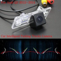 Car Intelligent Parking Tracks Camera FOR Audi Q3 2012~2014 / Back up Reverse Camera / Rear View Camera / HD CCD