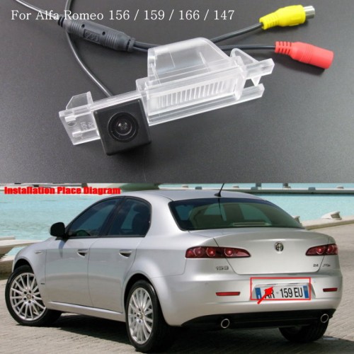 Reverse Camera For FOR Alfa Romeo 159 / Car Rear View Camera / HD CCD Color NTST or PAL / For RCA with Parking Lines