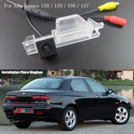 Car Rear Camera FOR Alfa Romeo 156 / Reversing Park Camera / High Definition / License Plate Light Installation