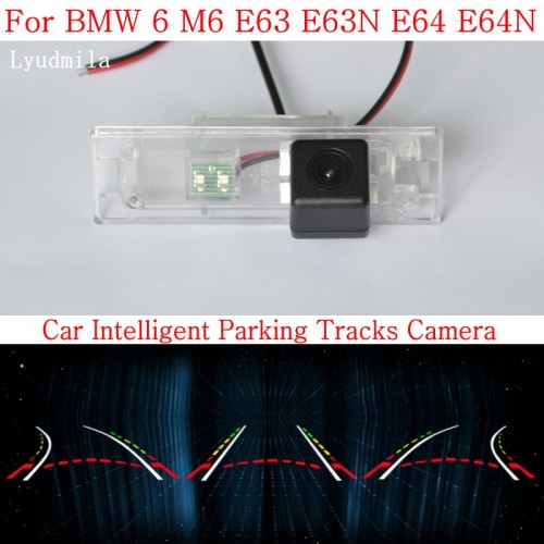 Car Intelligent Parking Tracks Camera FOR BMW 6 M6 E63 E63N E64 E64N HD CCD Night Vision Back up Reverse Camera Rear View Camera