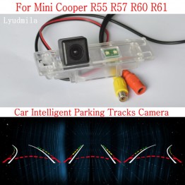 Car Intelligent Parking Tracks Camera FOR Mini Cooper R55 R57 R60 R61 CCD Night Vision Reverse Camera Rear View Camera