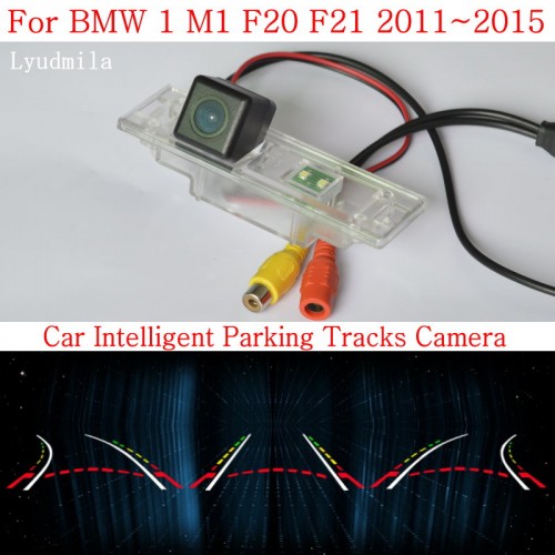 Car Intelligent Parking Tracks Camera FOR BMW 1 M1 F20 F21 2011~2015 CCD Night Vision Back up Reverse Rear View Camera