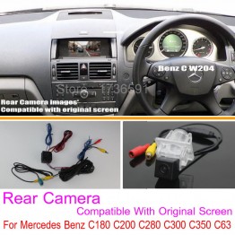 For Mercedes Benz C180 C200 C280 C300 C350 C63 AMG / RCA &amp; Original Screen Compatible Rear View Camera / Back Up Reverse Camera