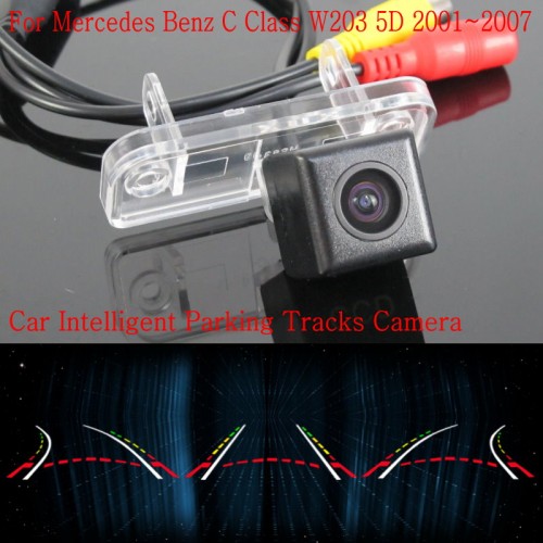 Car Intelligent Parking Tracks Camera FOR Mercedes Benz C Class W203 5D / Back up Reverse Rear View Camera / HD CCD