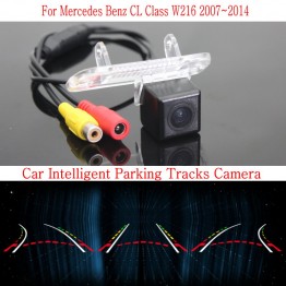 Car Intelligent Parking Tracks Camera FOR Mercedes Benz CL Class W216 2007~2014 / HD Back up Reverse Camera / Rear View Camera