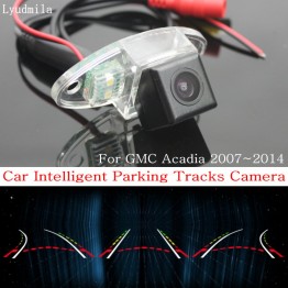 Car Intelligent Parking Tracks Camera FOR GMC Acadia 2007~2014 / HD CCD Back up Reverse Camera / Rear View Camera