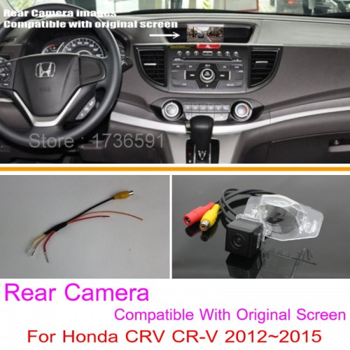 For Honda CRV CR-V 2012~2014 / RCA &amp; Original Screen Compatible / HD Car Rear View Camera Sets / Back Up Reverse Camera