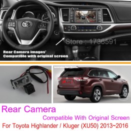 For Toyota Highlander / Kluger (XU50) / RCA &amp; Original Screen Compatible / Car Rear View Camera Sets / HD Back Up Reverse Camera