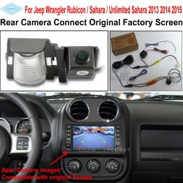 Car Rearview Reverse Camera Connect Original Screen FOR Jeep Wrangler Rubicon / Sahara / Unlimited Sahara RCA Adapter Connector