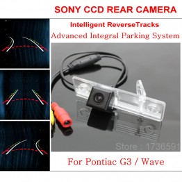 Car Intelligent Parking Tracks Camera FOR Pontiac G3 / Wave 2002~2010 / HD Back up Reverse Camera / Rear View Camera