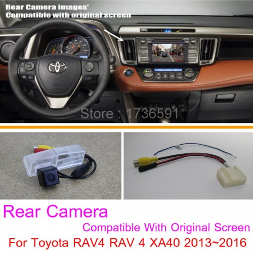 For Toyota RAV4 RAV 4 XA40 2013~2016 / RCA &amp; Original Screen Compatible / Car Rear View Camera Sets / HD Reverse Camera