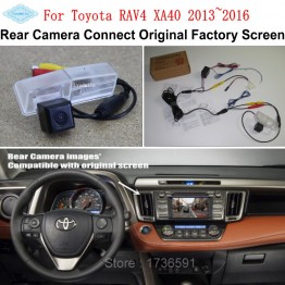 Car Rearview Camera Connect Original Screen FOR Toyota RAV4 XA40 2013~2016 Reverse Backup Camera RCA Adapter Connector