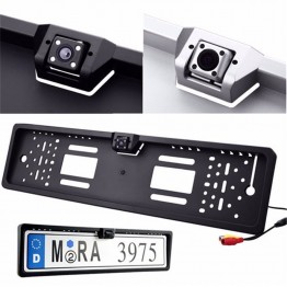 Universal Waterproof Europe License Plate Frame with 170 degree Wide Viewing Angle Rear View Camera