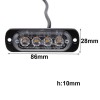 12V-24V 4 Led strobe warning lights for trucks