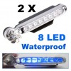 2Pcs Wind Energy No Need External Power Supply Car Daytime Running Lights 8 LED DRL Daylight Headlight Lamp