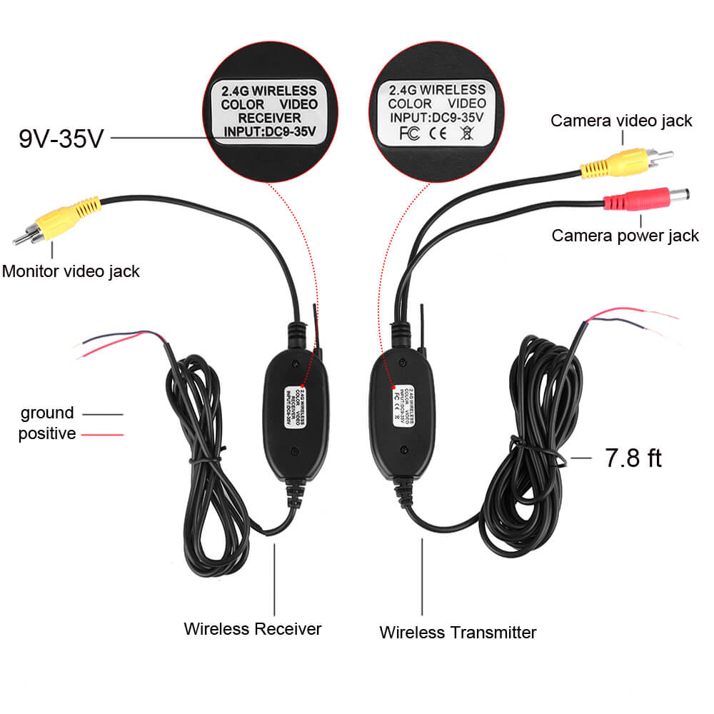 wireless camera transmitter receiver set