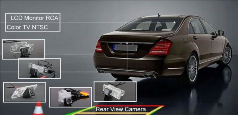 NTSC Misayaee Rear View Back Up Reverse Parking Camera in License Plate Lighting Night Version for Cayenne 2002-2010 